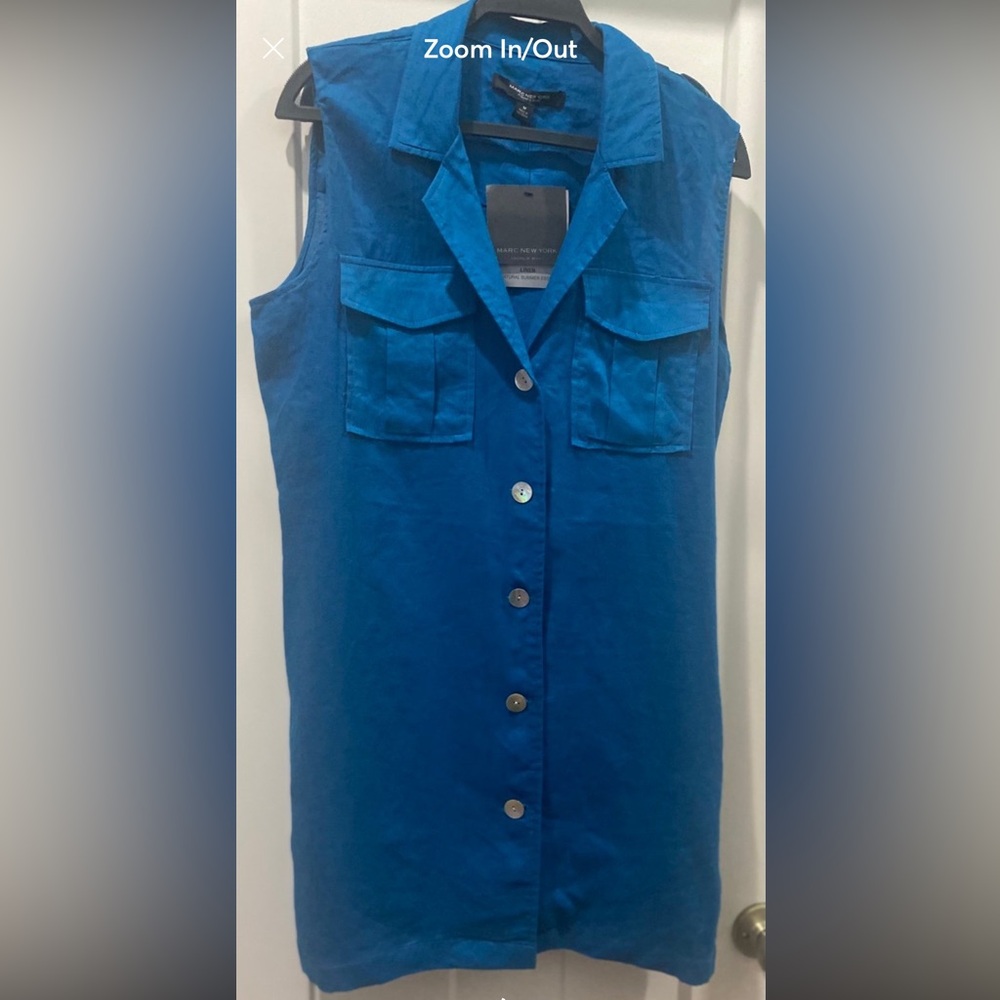 Marc New York, sleeveless linen dress, size medium